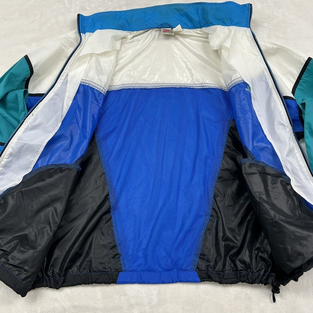 Nike Windbreaker Jacket Mens M Multi Colorblock Vintage 90s Full Zip Nylon - Picture 4 of 8